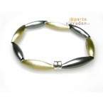 Armband zilver zwart patin
