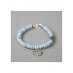 Armband zilver oxi aquamarijn en kyaniet