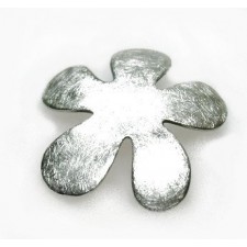 Zilveren hanger bloem ice mat
