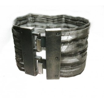 armband zilver + staal 