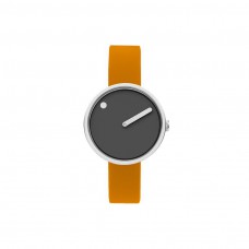 Picto horloge 30 mm. grijs mosterdgeel